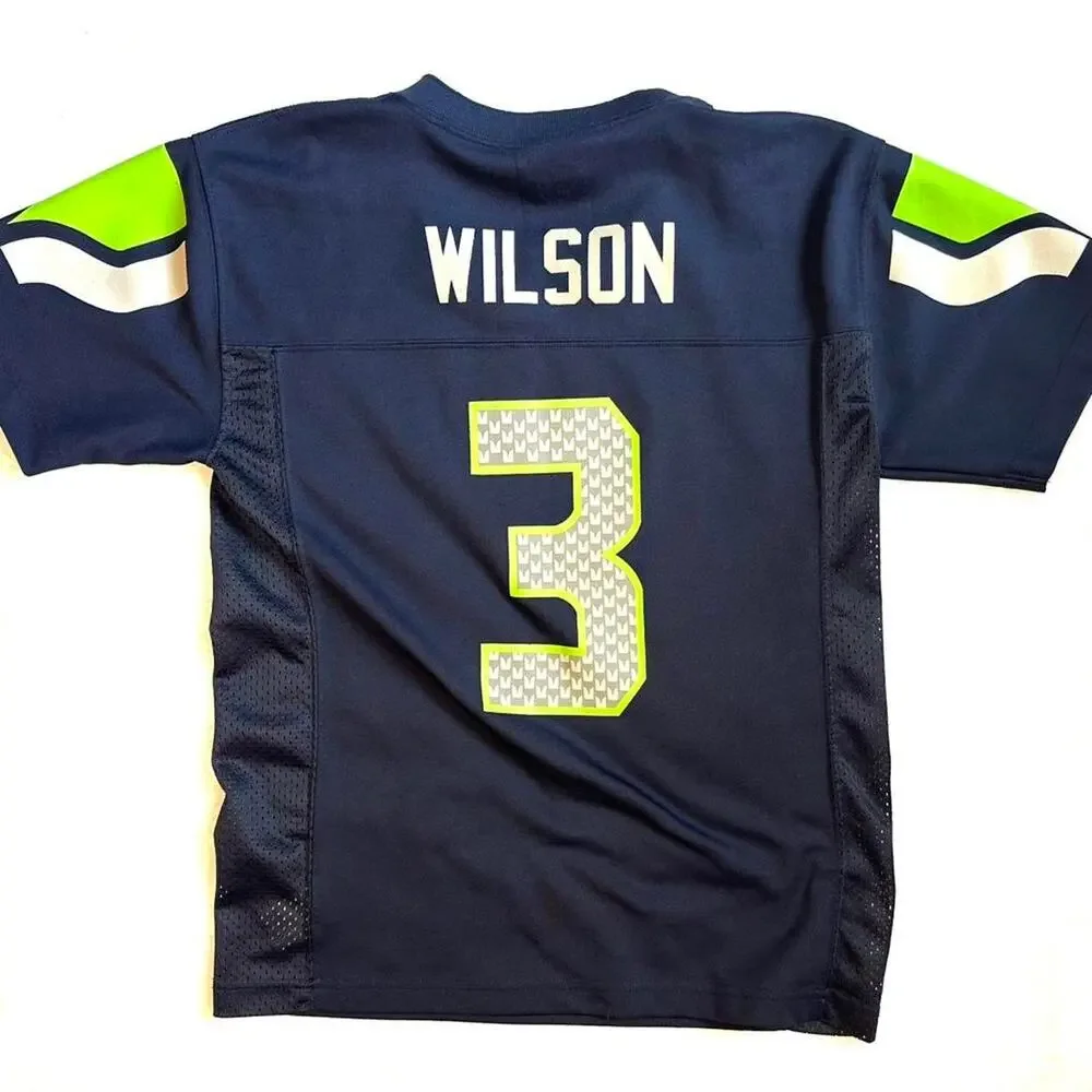 Seattle Seahawks Russell Wilson #3 Jersey Youth M 10/12 NFL Team Apparel